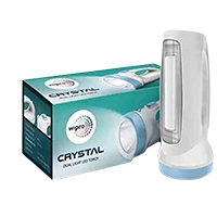 Wipro Crystal 2w Dual LED light 4 hrs Torch Emergency Light