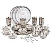 Pigeon Pack of 28 Stainless Steel Lunch Set Dinner Set