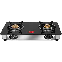 Pigeon Ultra Glass, Stainless Steel Manual Gas Stove  (2 Burners)