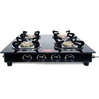 Pigeon Brunet Stainless Steel, Glass Manual Gas Stove 