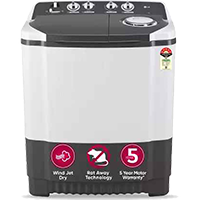 LG 7 kg 5 star rating and Wind jet dry Semi Automatic Top Load Washing Machine