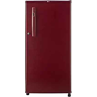 LG 190 L Direct Cool Single Door 2 Star Refrigerator  (Peppy Red Hairline, GL-B199OPRC)