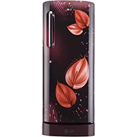 LG 224 L Direct Cool Single Door 5 Star Refrigerator with Base Drawer  (Scarlet Victoria, GL-D241ASVZ)