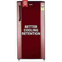 Haier 165 L Direct Cool Single Door 1 Star Refrigerator  (RED STEEL, HED-171RS-P)
