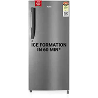 Haier 190 L Direct Cool Single Door 5 Star Refrigerator  (Dazzle steel, HED-205DS-P)