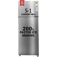 Haier 268 L Frost Free Double Door 2 Star Convertible Refrigerator  (Inox Steel, HEF-272TS-P)