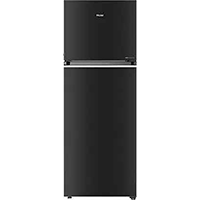 Haier 345 L Frost Free Double Door 3 Star Convertible Refrigerator (Black Brushline, HEF-35TKS)