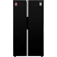 Panasonic 590 L Frost Free Side by Side 5 Star Refrigerator  (BLACK, NR-BS62GKX1)