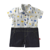 Romper For Boys Printed Organic Cotton Blend
