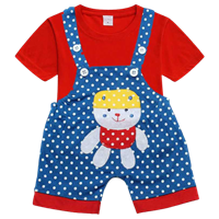 Dungaree For Boys & Girls Casual Printed Pure Cotton