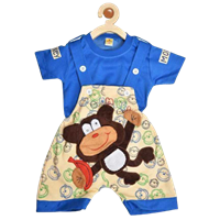 Dungaree For Boys & Girls Casual Applique Cotton Blend
