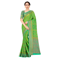 Green Art Silk Woven Design Patola Saree