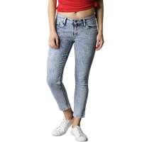 Women Blue Skinny Fit Mid-Rise Look Stretchable Cropped Jeans