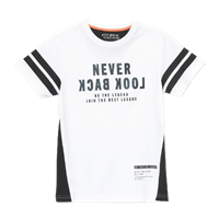 Max Boys White Printed Round Neck T-Shirt
